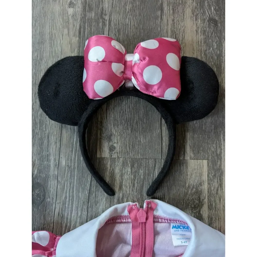 Spirit Halloween Mickey & Friends Minnie Mouse Costume Pink Dress Size 3-4T